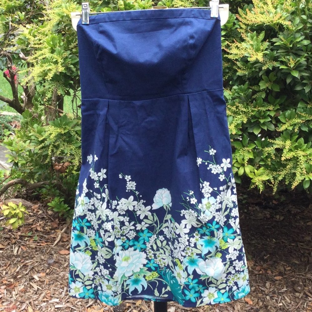 Old Navy Strapless Floral Midi Dress